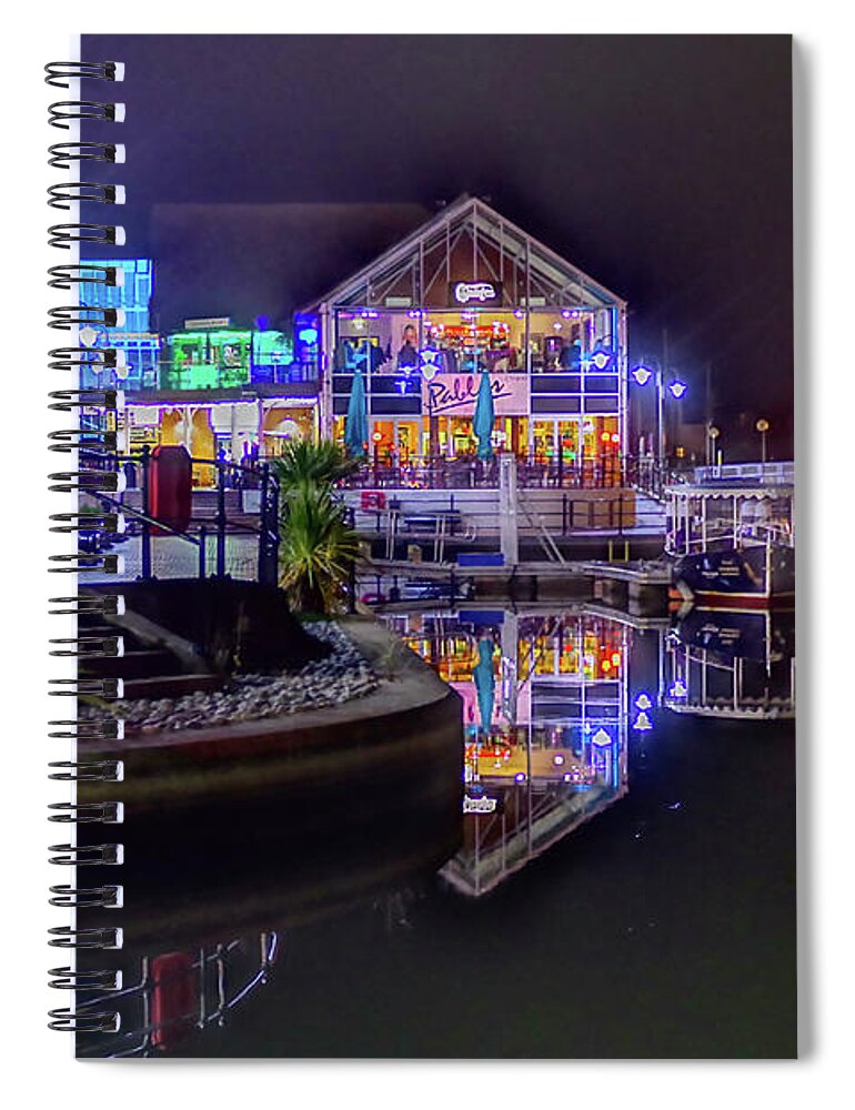 Restaurants Spiral Notebook featuring the photograph The Waterfront by Gareth Parkes