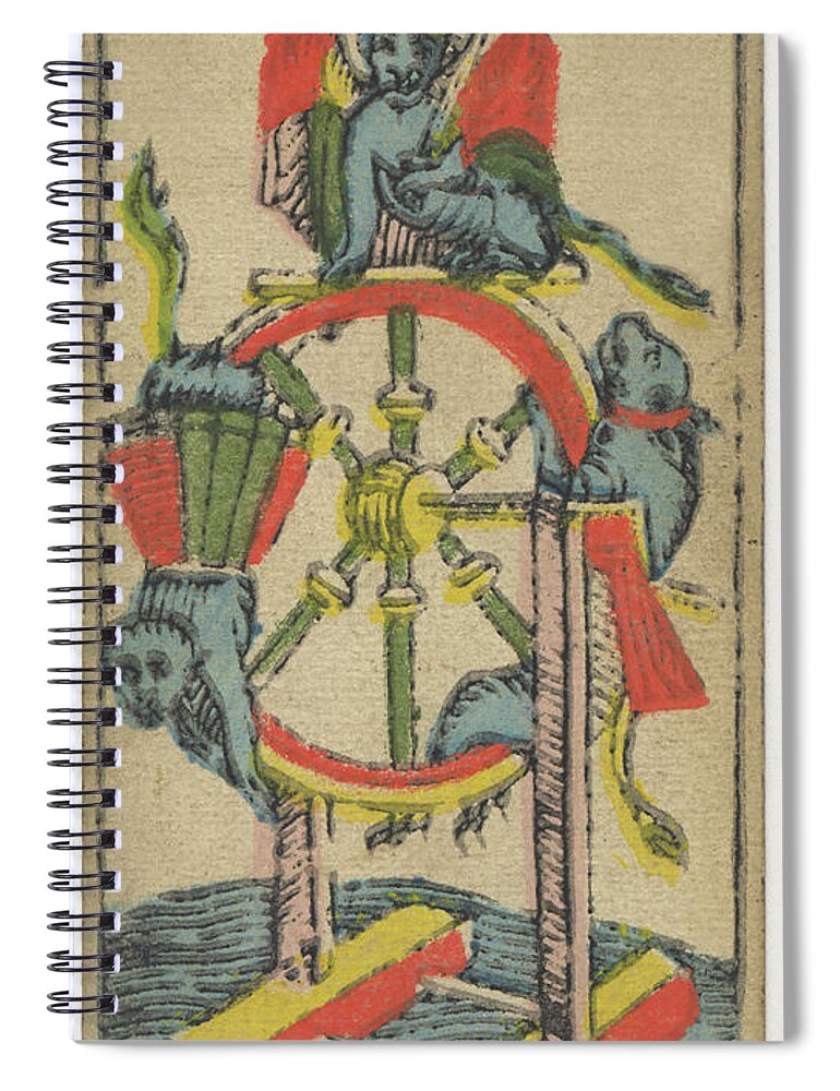 The Wheel Of Fortune Spiral Notebook featuring the digital art The Wheel of Fortune by Alex George