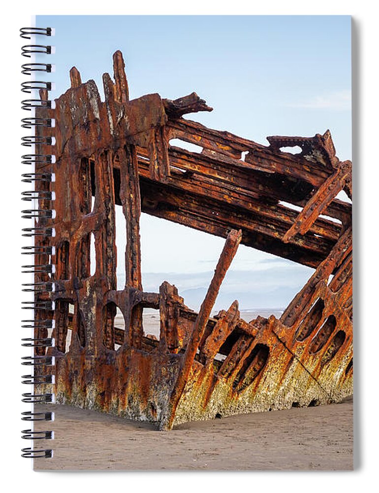 2019 Spiral Notebook featuring the photograph The Wreck of the Peter Iredale by Gerri Bigler