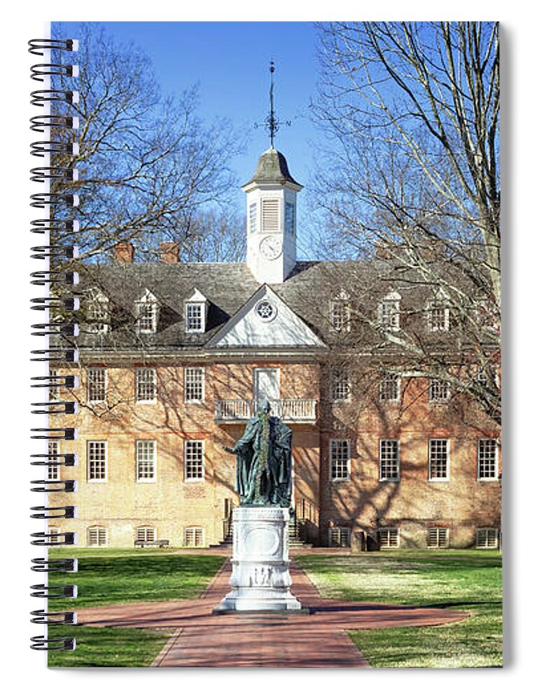 Wren Building Spiral Notebook featuring the photograph The Wren Building - Williamsburg, Virginia by Susan Rissi Tregoning