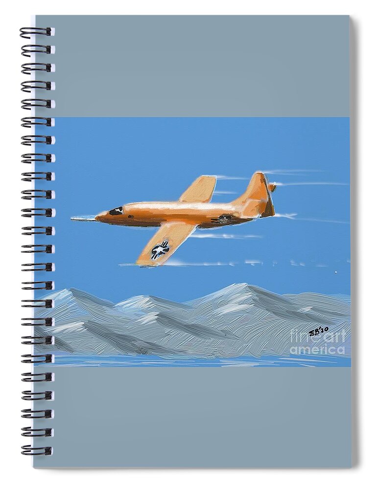 Chuck Yeager Spiral Notebook featuring the digital art The X-1 Man by Stacy C Bottoms
