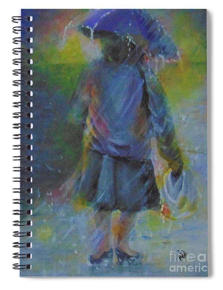 Acrylic Spiral Notebook featuring the painting The Year 2020 by Saundra Johnson