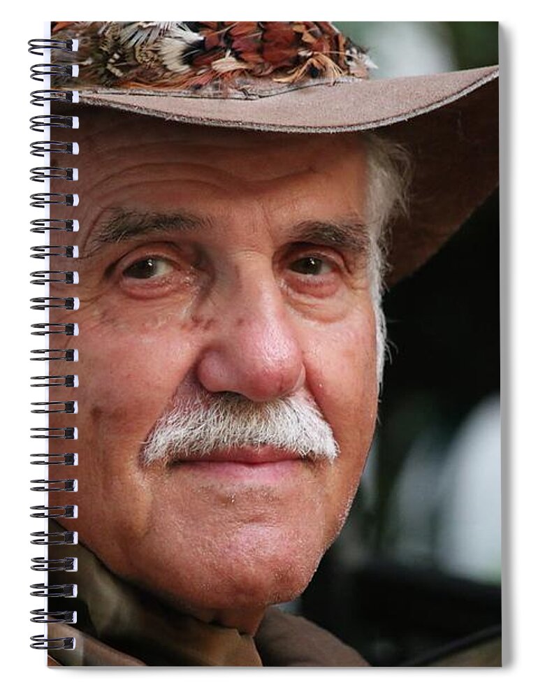 The Man Spiral Notebook featuring the photograph They Call Him The Man by Philip And Robbie Bracco