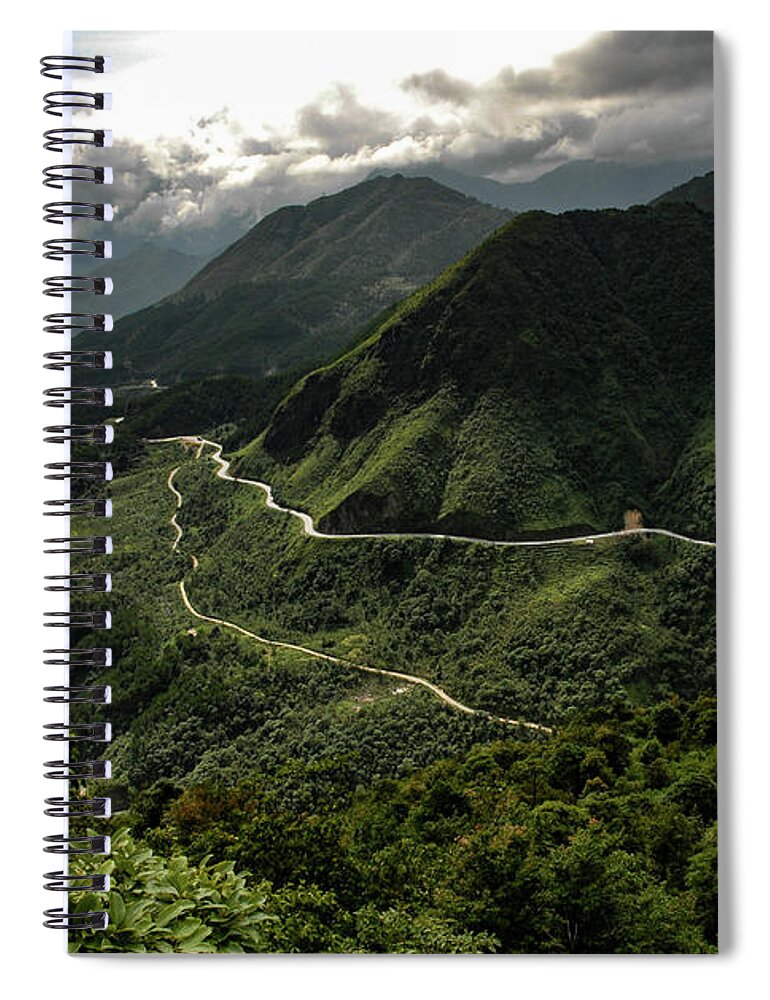 Vietnam Spiral Notebook featuring the photograph Things To Come - High Mountain Pass, Northern Vietnam by Earth And Spirit
