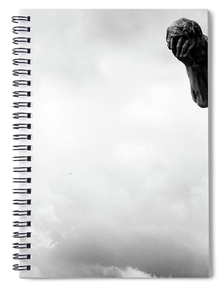 Paris Spiral Notebook featuring the photograph Thinking by Wilko van de Kamp Fine Photo Art