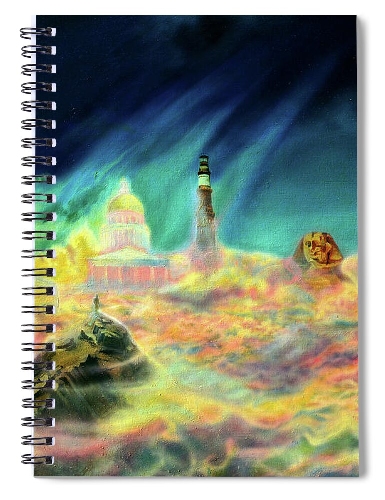  Spiral Notebook featuring the painting Third Temptation by Kevin Massey