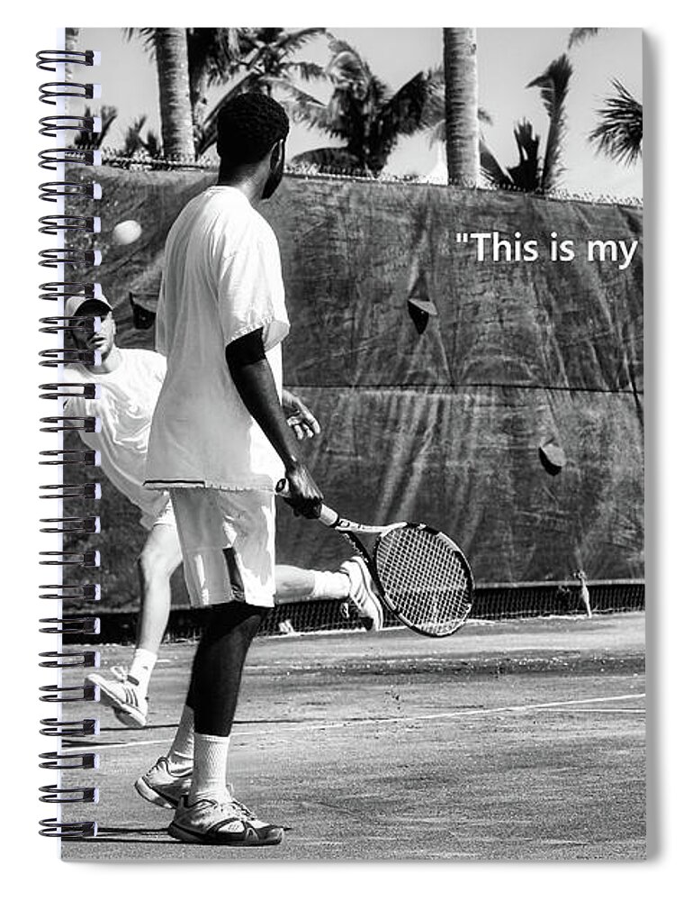 Tennis Spiral Notebook featuring the photograph This is My House by Montez Kerr