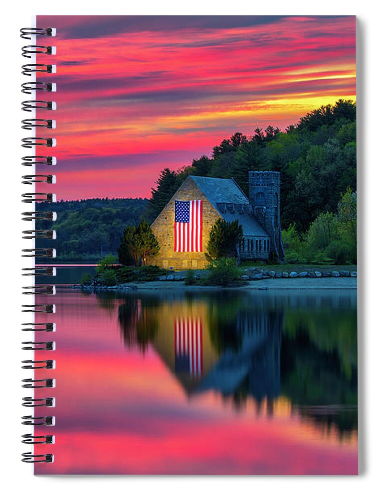 Old Stone Church Spiral Notebook featuring the photograph This Land Was Made For You And Me by Juergen Roth