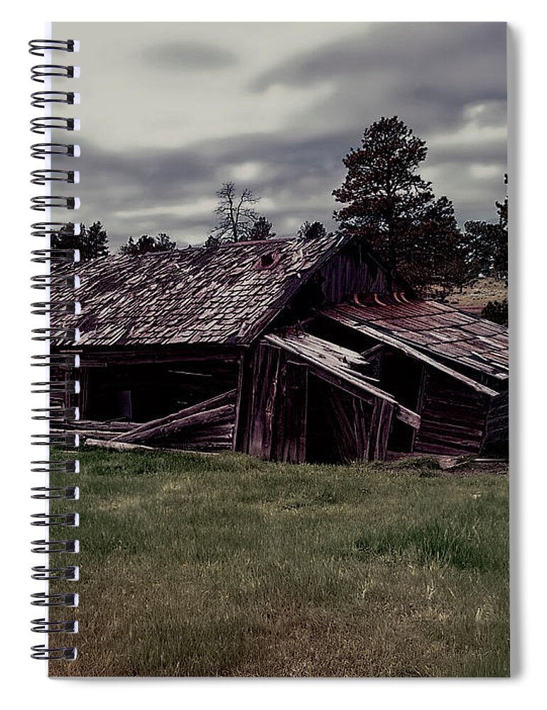 Cabin Spiral Notebook featuring the photograph This old cabin matte by Cathy Anderson