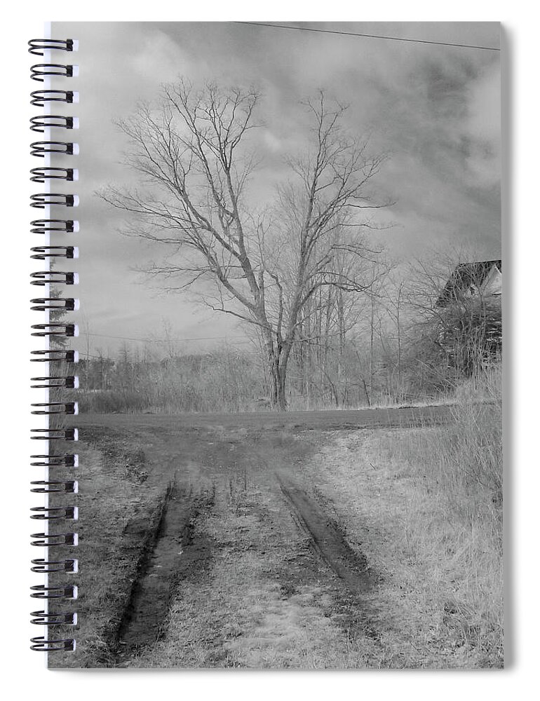 Infra Red Spiral Notebook featuring the photograph This Old House by Alan Norsworthy