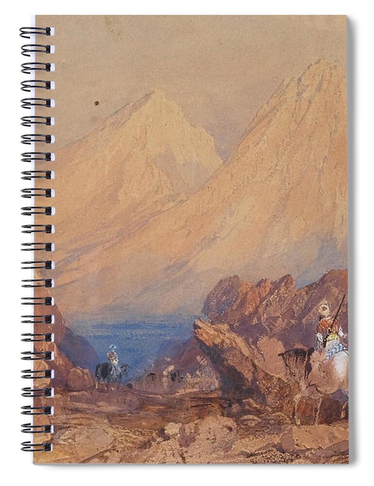 Thomas Allom (british Spiral Notebook featuring the painting Thomas Allom A pass through the Balkans by Artistic Rifki
