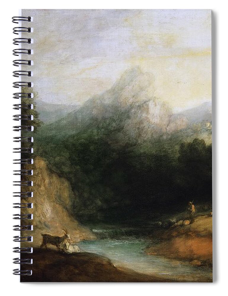 Thomas Gainsborough Spiral Notebook featuring the painting Thomas Gainsborough, English, by MotionAge Designs