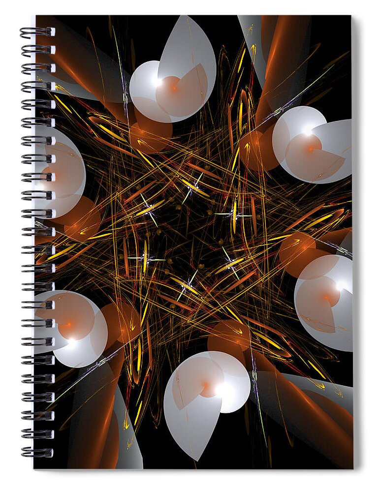 Digital Art Spiral Notebook featuring the digital art Thorn and Shell by Ronda Broatch