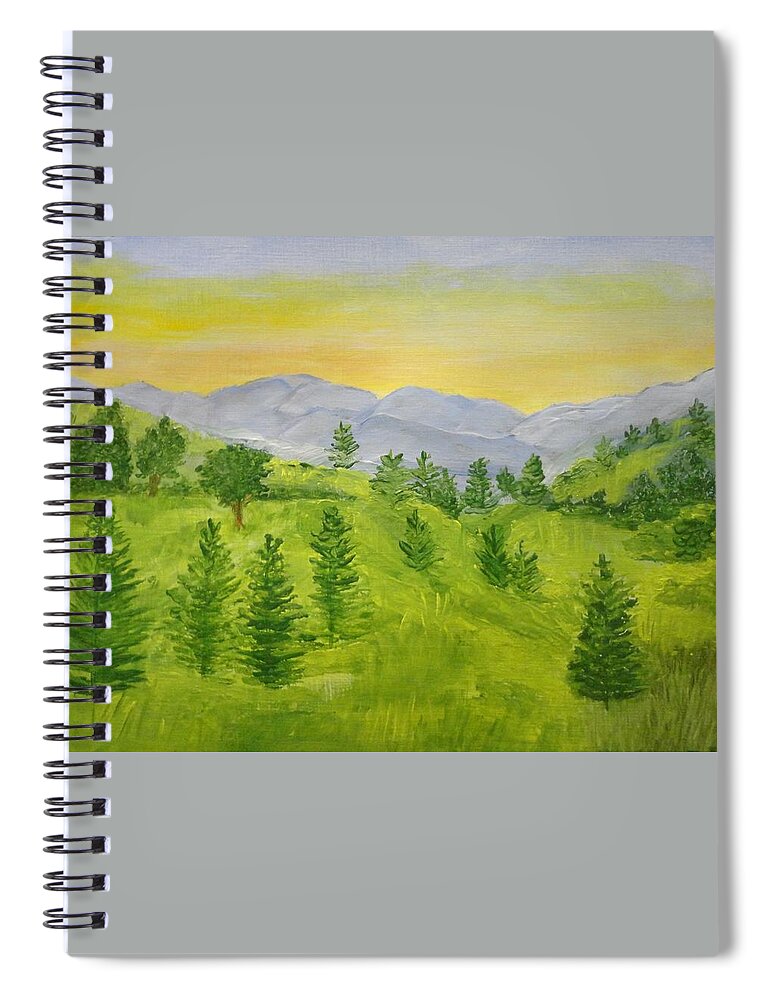 Canvas Prints Spiral Notebook featuring the painting Those that seek me early shall find me. Proverbs 8 17 KJV by Rosie Foshee