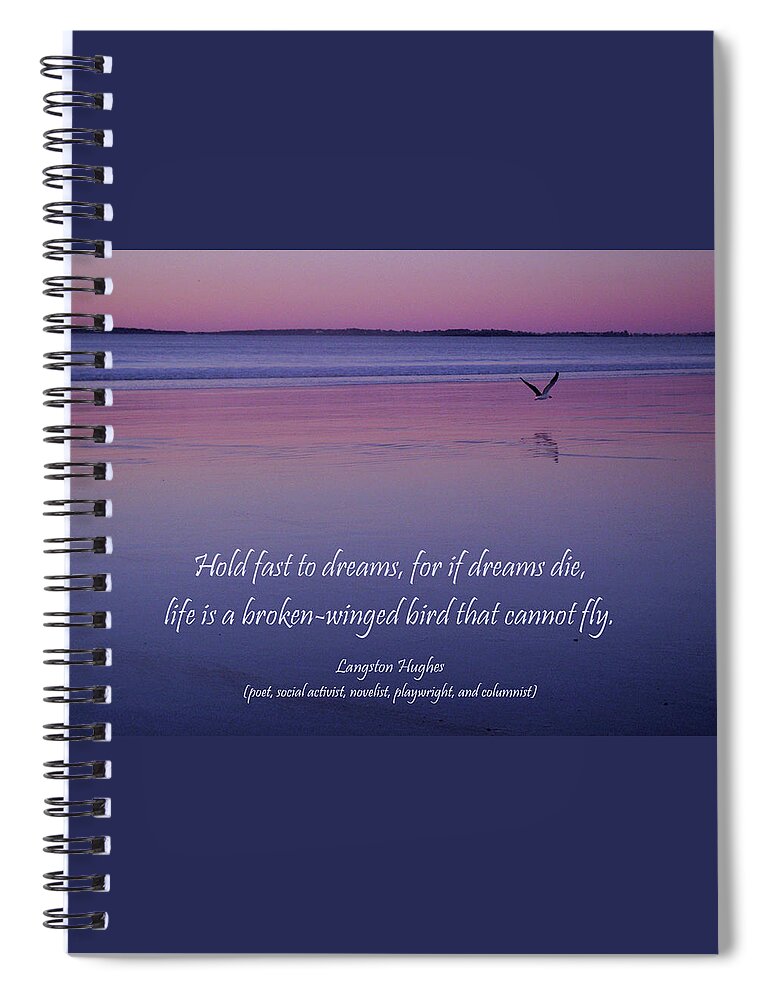 Sentiment Spiral Notebook featuring the photograph Thoughts of Dreams by Nancy Griswold