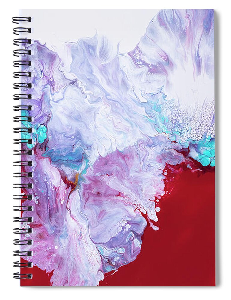 Abstract Spiral Notebook featuring the painting Three Sisters, Michelle by Darice Machel McGuire