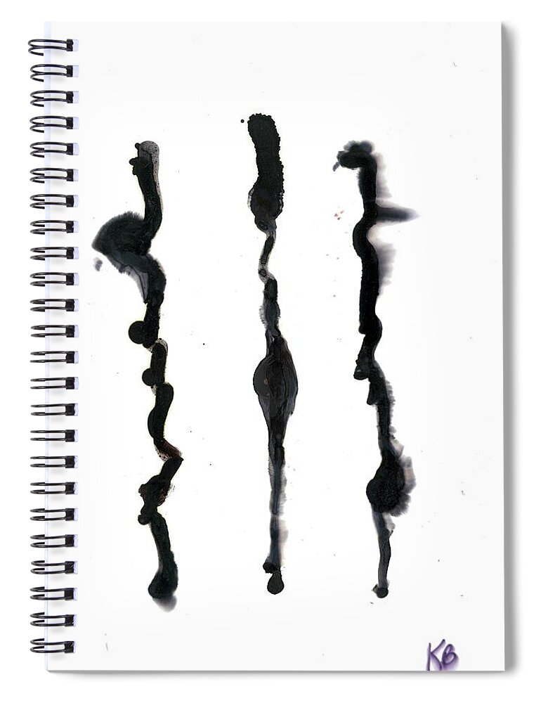  Spiral Notebook featuring the painting Three Women by Katy Bishop