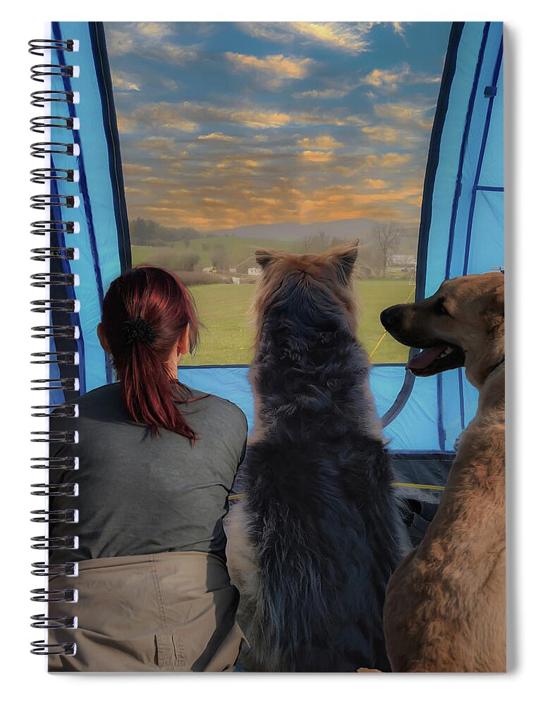  Spiral Notebook featuring the photograph Three's a Crowd by Alison Frank