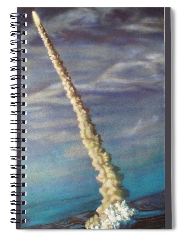 Realism Spiral Notebook featuring the painting Throttle Up by Sean Connolly