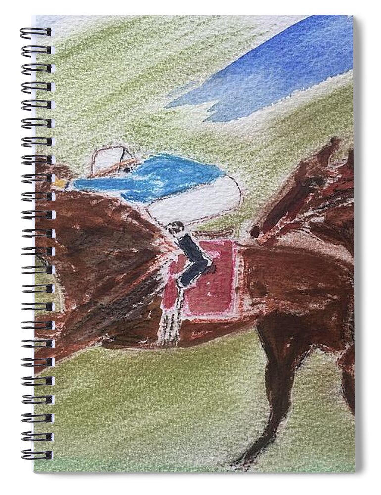 Horse Spiral Notebook featuring the painting Throwaway 5/1 by Roger Cummiskey