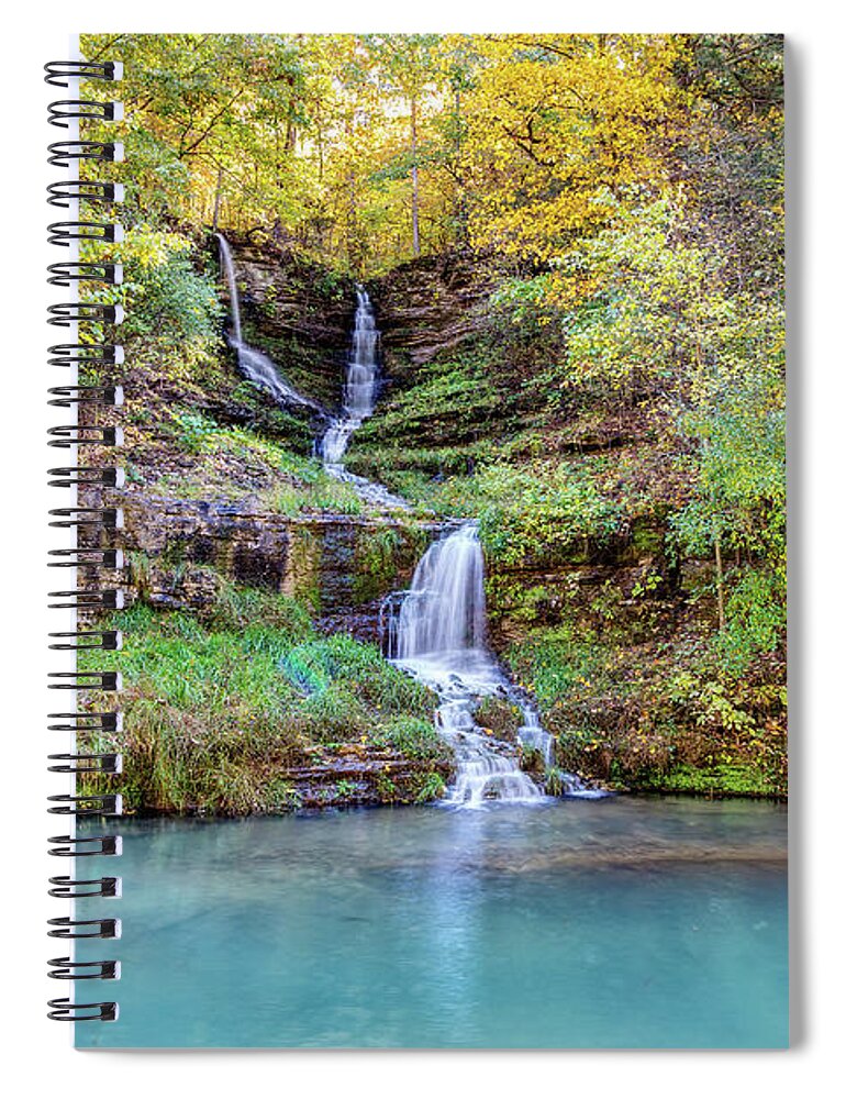 Waterfall Spiral Notebook featuring the photograph Thunder Falls Autumn by Jennifer White