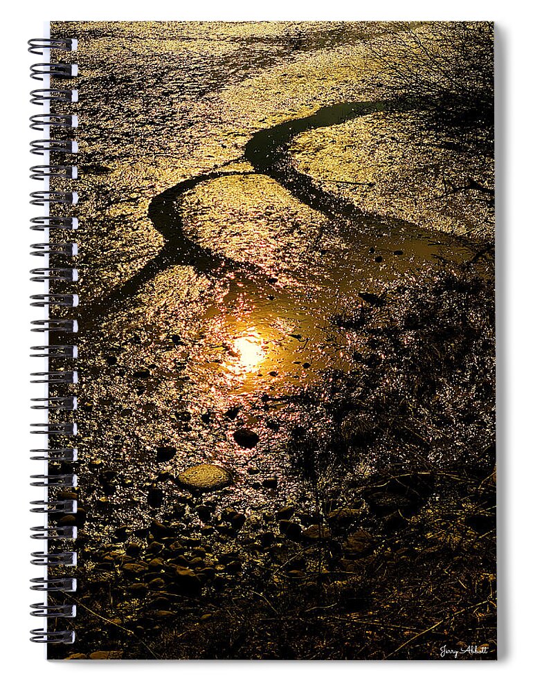 Tide Flats Spiral Notebook featuring the photograph Tide Flat Abstract by Jerry Abbott