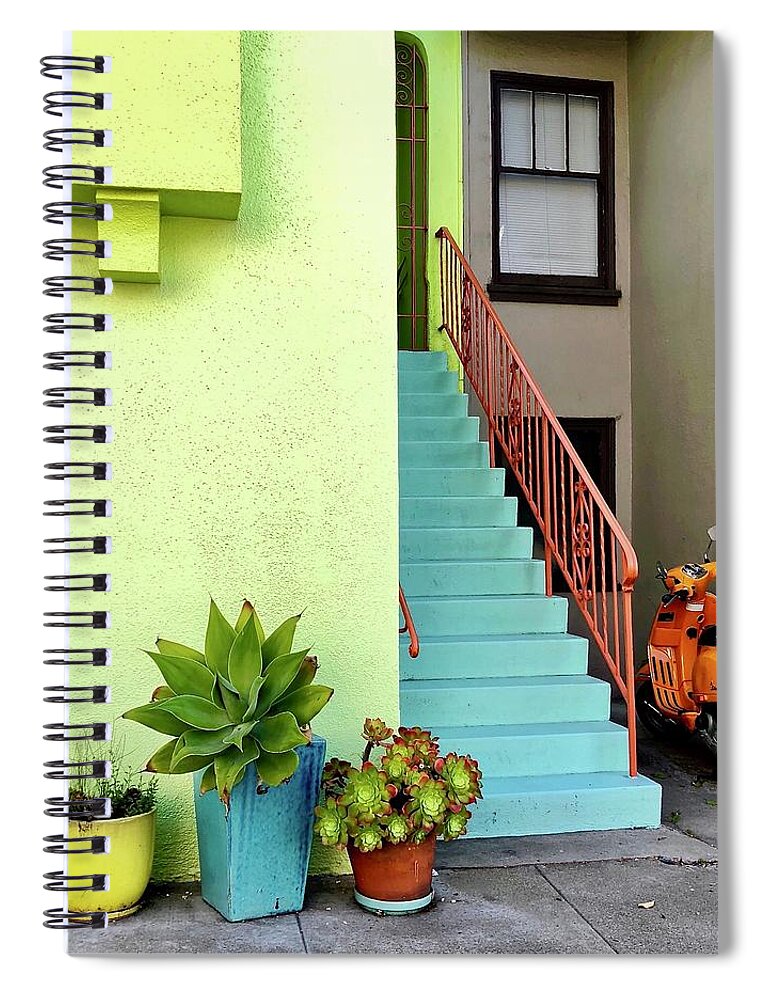  Spiral Notebook featuring the photograph Tiffany Street by Julie Gebhardt
