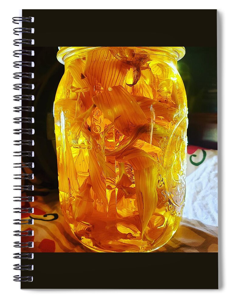 Tiger Lily Spiral Notebook featuring the photograph Tiger Lily Moonshine by Vicki Noble