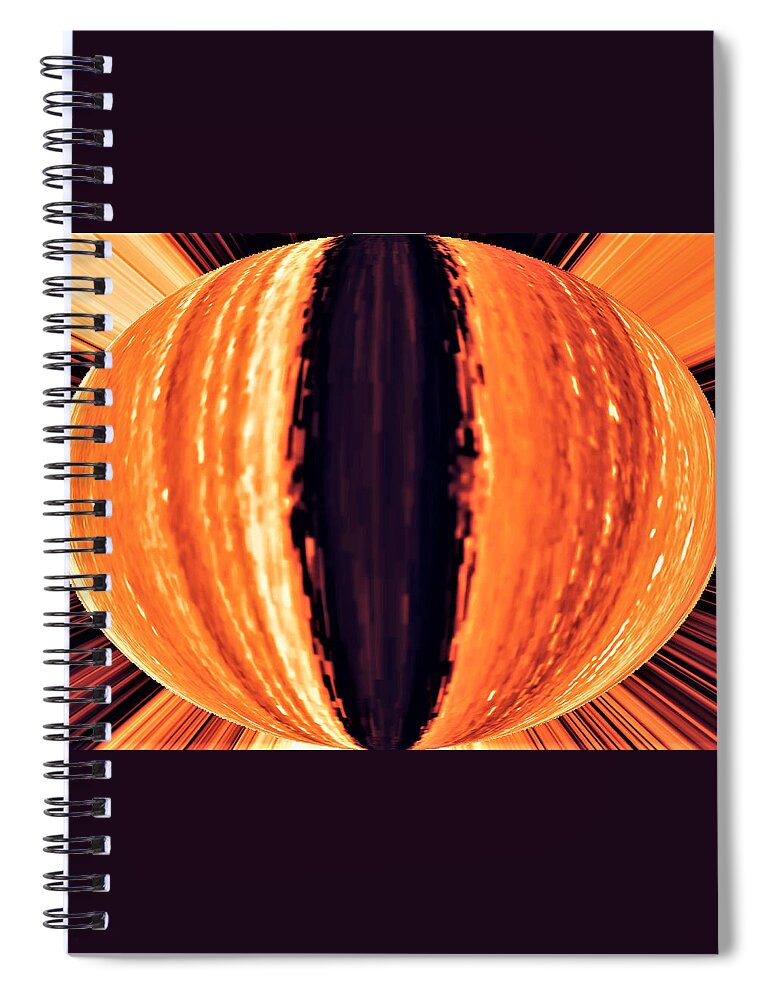 Tiger Eye Spiral Notebook featuring the digital art Tiger's Eye by Ronald Mills