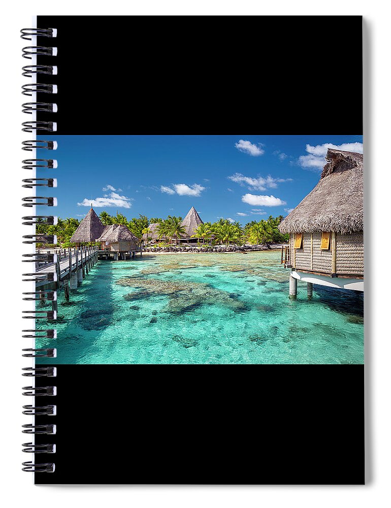 Tikehau Spiral Notebook featuring the photograph Tikehau - Pearl Beach resort by Olivier Parent