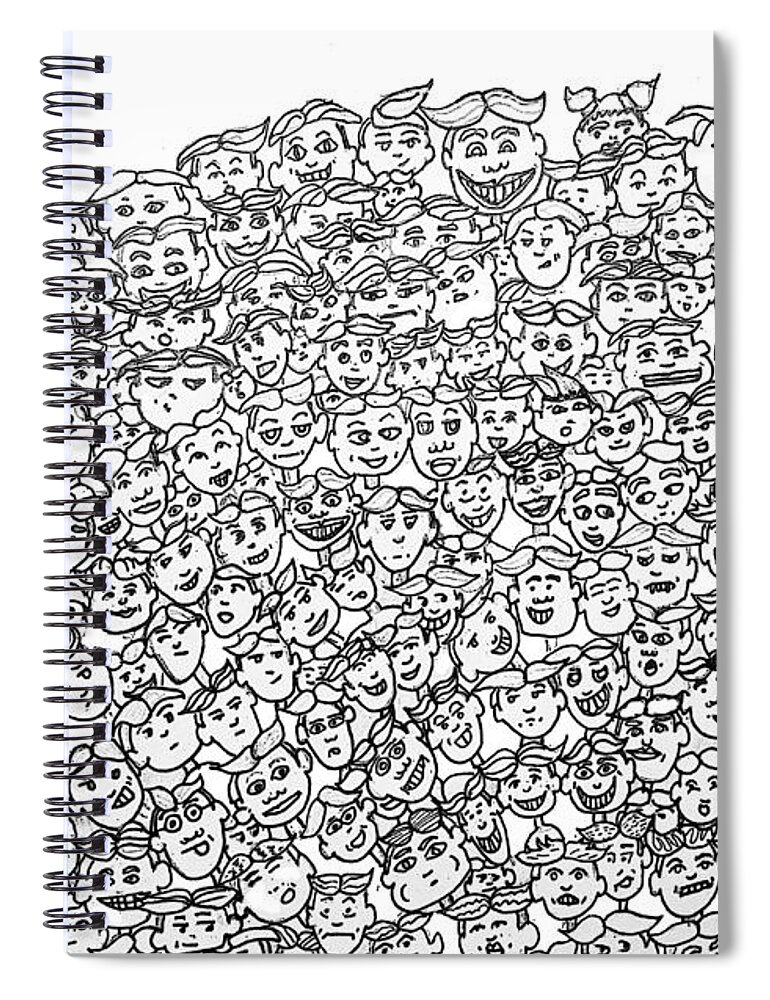 Drawing Spiral Notebook featuring the drawing Tillie Madness by Patricia Arroyo