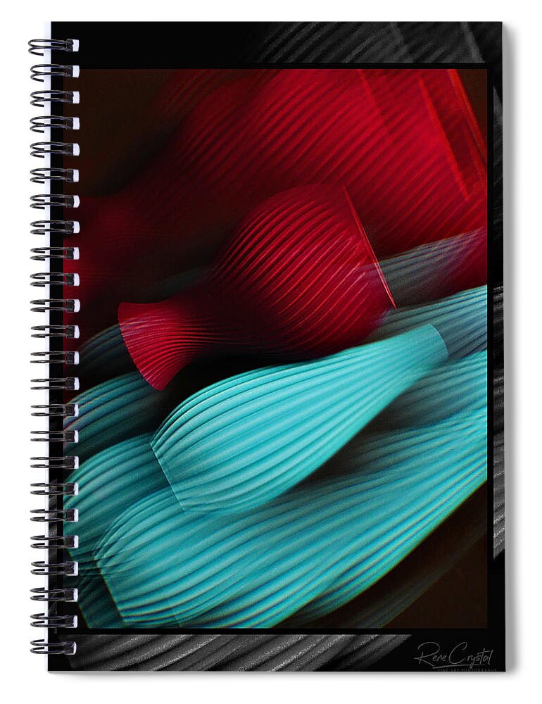 Semi Abstract Spiral Notebook featuring the photograph Tilt A Whirl Vases by Rene Crystal