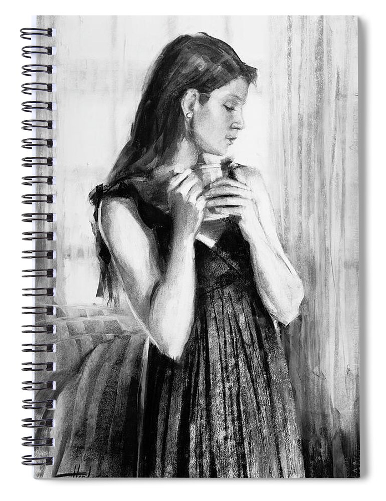 Woman Spiral Notebook featuring the painting Time for Me by Steve Henderson