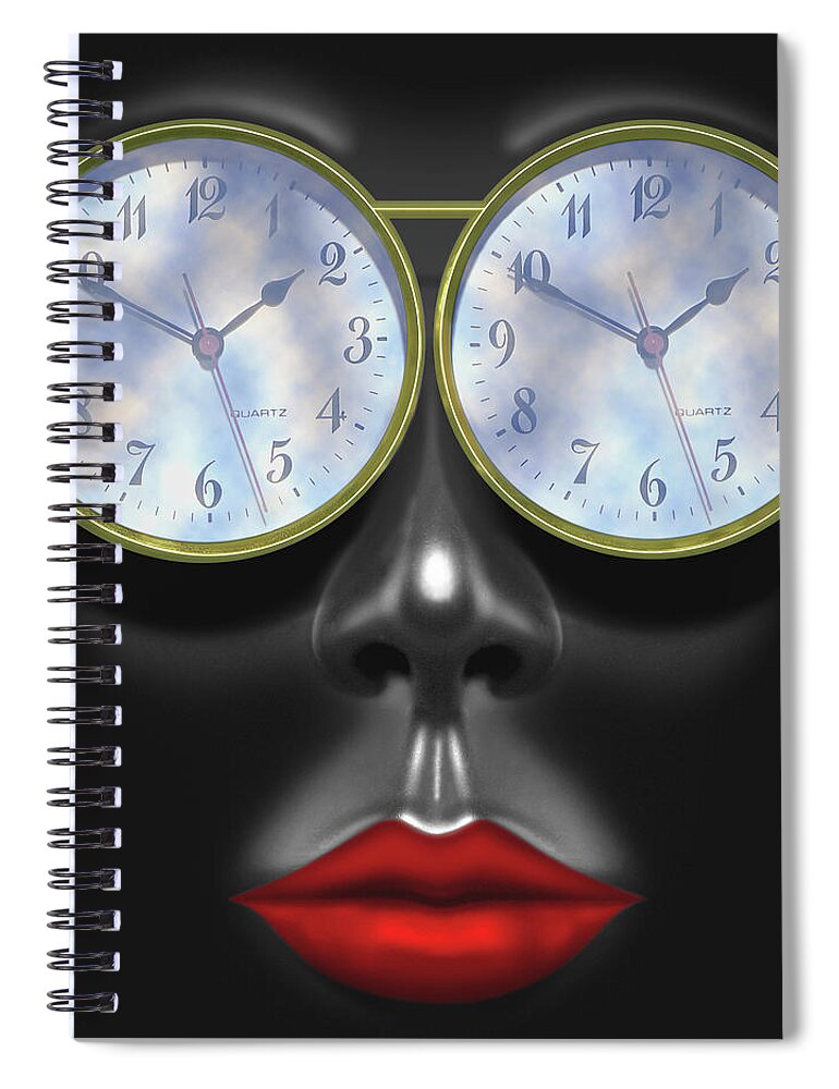 Sensual Spiral Notebook featuring the photograph Time In Your Eyes - SQ by Mike McGlothlen
