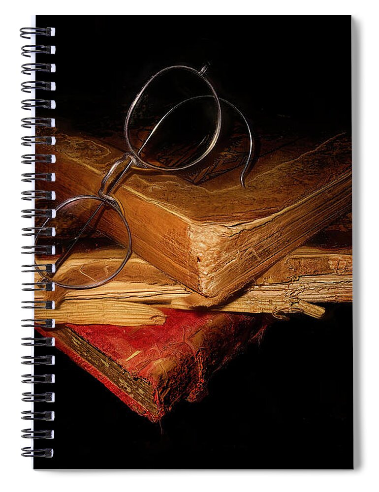 Book. Books Spiral Notebook featuring the photograph Time Worn by Pete Rems