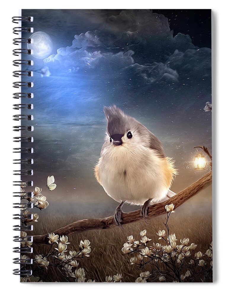 Birds Spiral Notebook featuring the digital art Titus by Maggy Pease