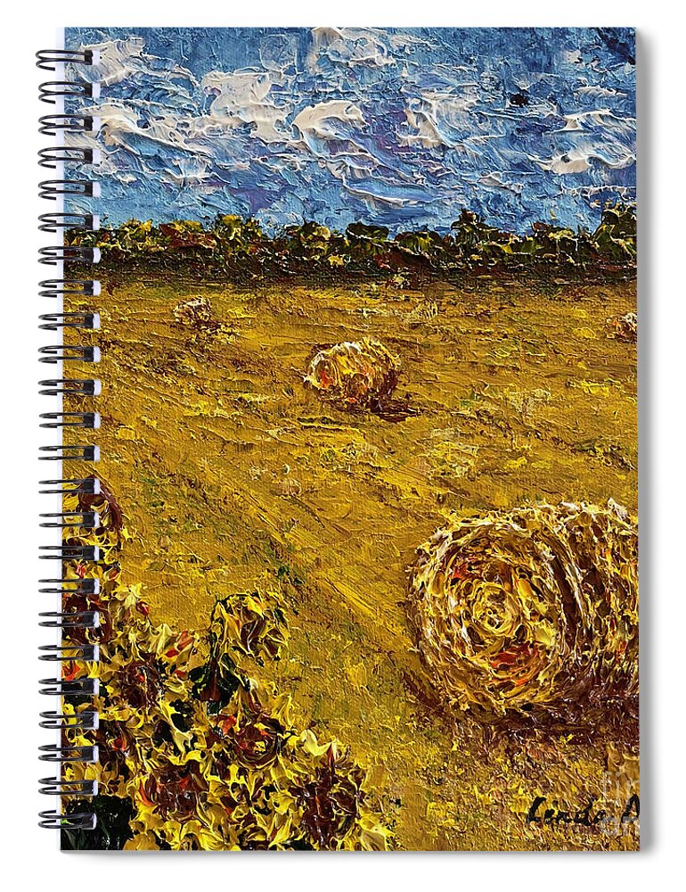 Landscape Spiral Notebook featuring the painting To Everything There is a Season by Linda Donlin