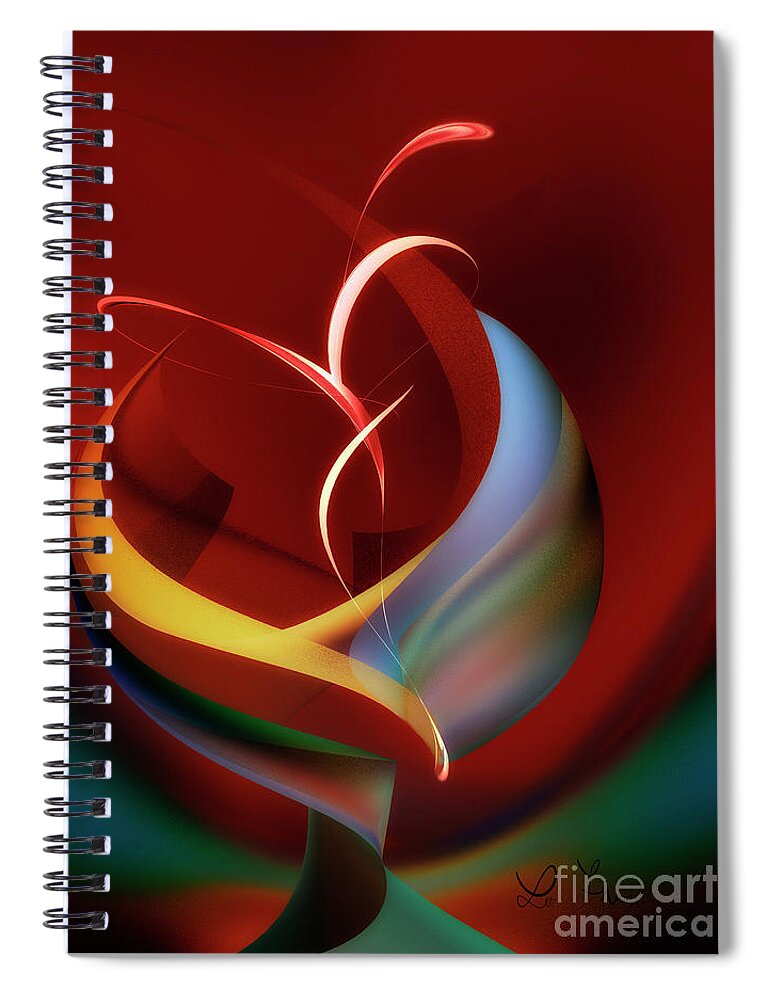 Toast To Love Spiral Notebook featuring the digital art Toast To Love by Leo Symon