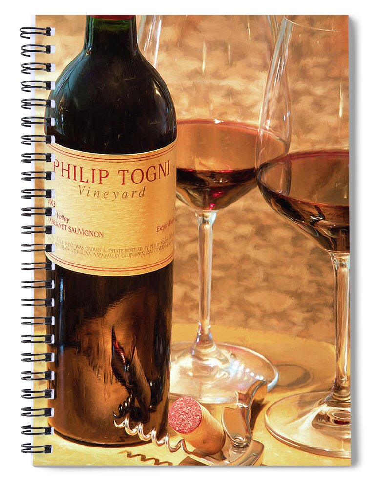 Cabernet Sauvignon Spiral Notebook featuring the photograph Togni Wine 19 by David Letts