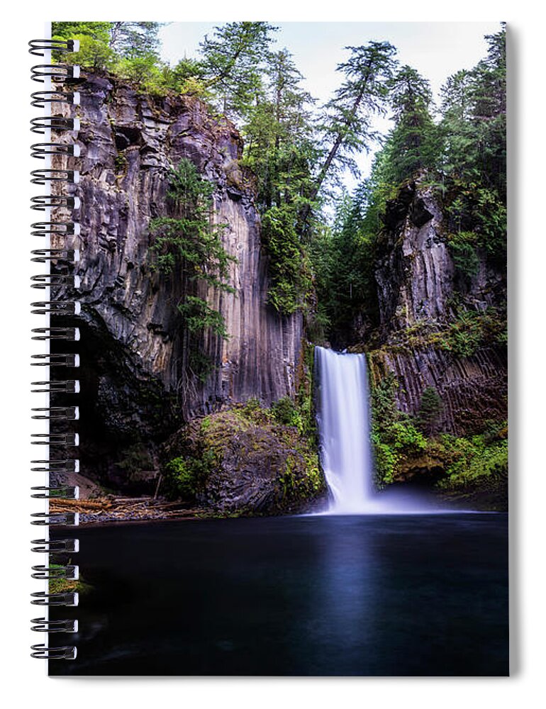 Pristine Spiral Notebook featuring the photograph Toketee Falls 2 by Pelo Blanco Photo