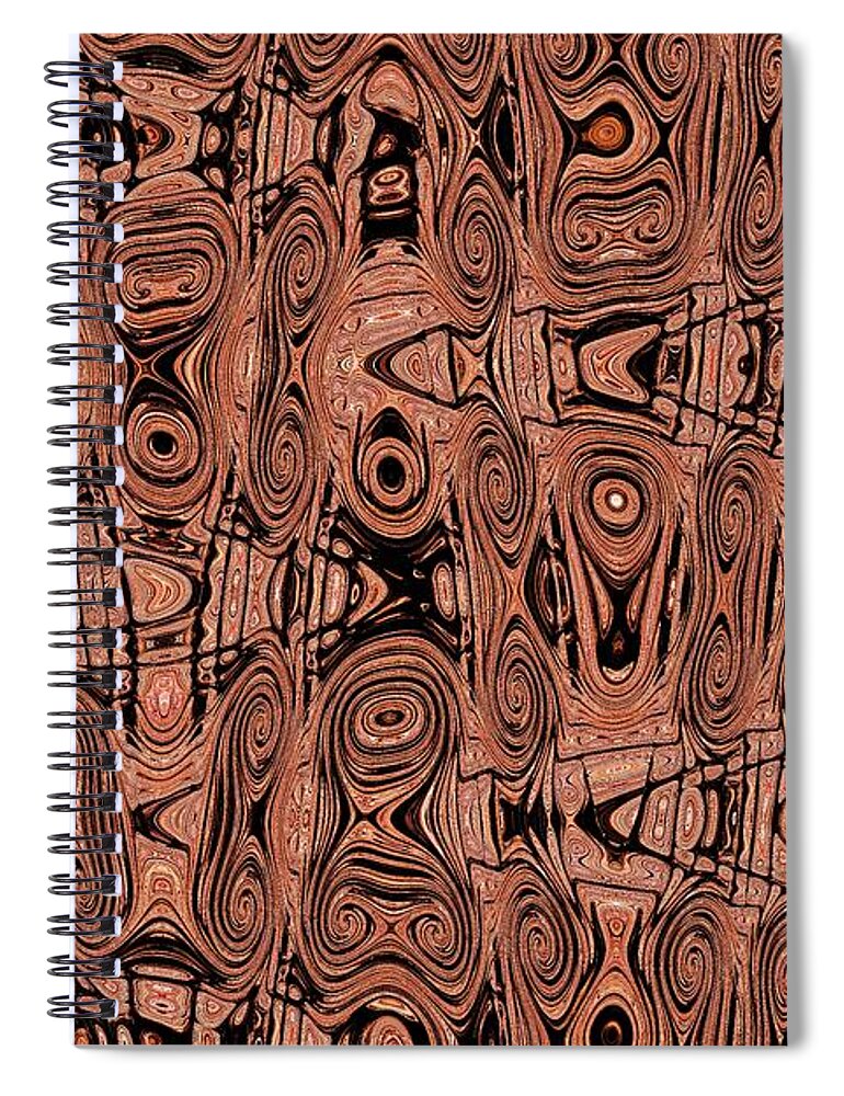 Tom Stanley Janca Abstract # 4195 Spiral Notebook featuring the digital art Tom Stanley Janca Abstract # 4195 by Tom Janca