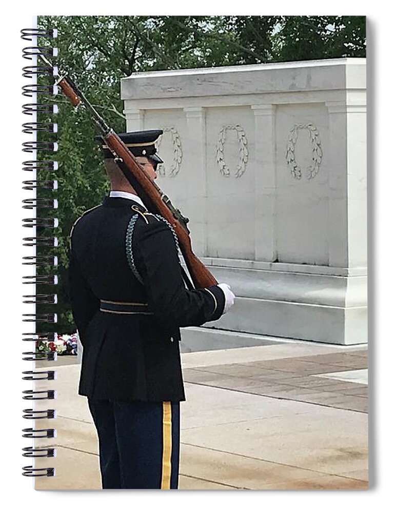 Arlington Spiral Notebook featuring the photograph Tomb of the Unknowns by Lee Darnell
