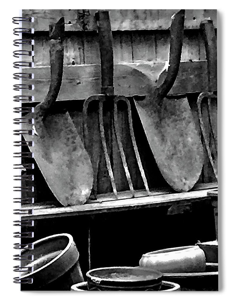 Gardening Tools Spiral Notebook featuring the photograph Tools of the Trade by Kerry Obrist