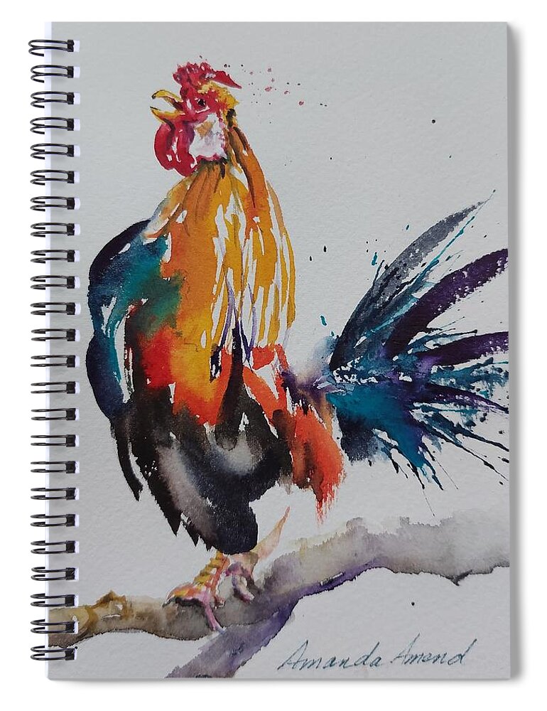 Watercolor Spiral Notebook featuring the painting Top o' the Morning by Amanda Amend