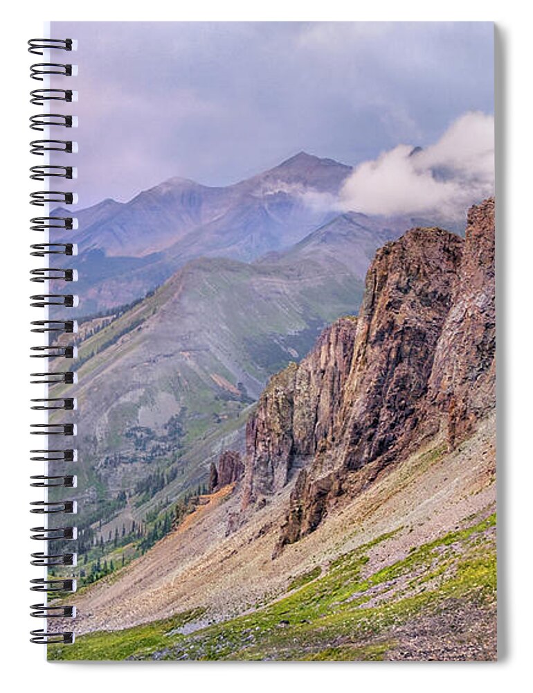 San Juan Mountains Spiral Notebook featuring the digital art Top of the Pass by James Woody