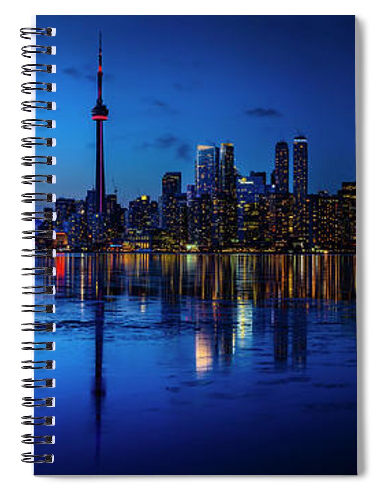 Canada Spiral Notebook featuring the photograph Toronto Blue Skyline by Dee Potter