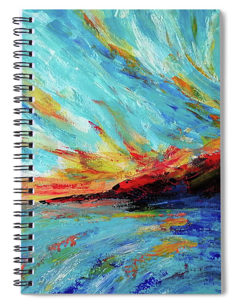 Nature Spiral Notebook featuring the painting Touch Of Heaven 1 by Leonida Arte