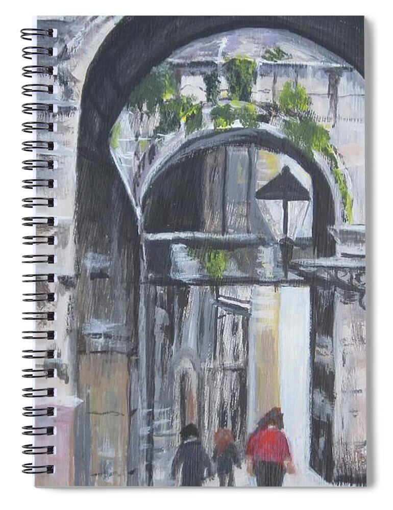 Painting Spiral Notebook featuring the painting Touring Italy by Paula Pagliughi