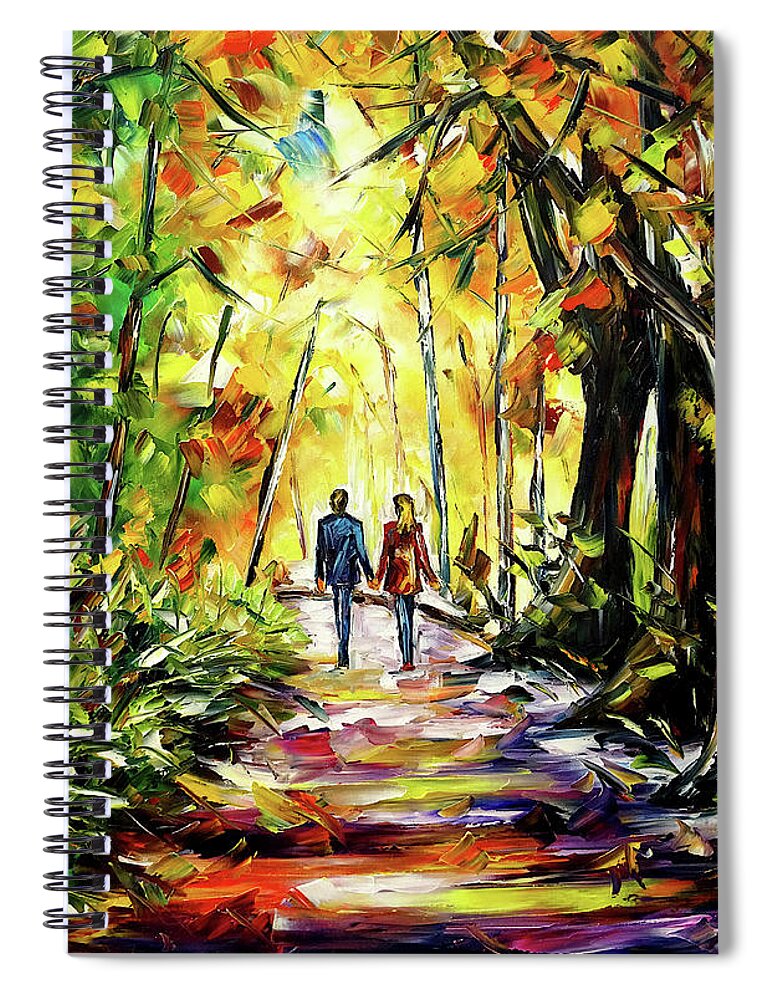 Late Summer Day Spiral Notebook featuring the painting Towards Autumn by Mirek Kuzniar