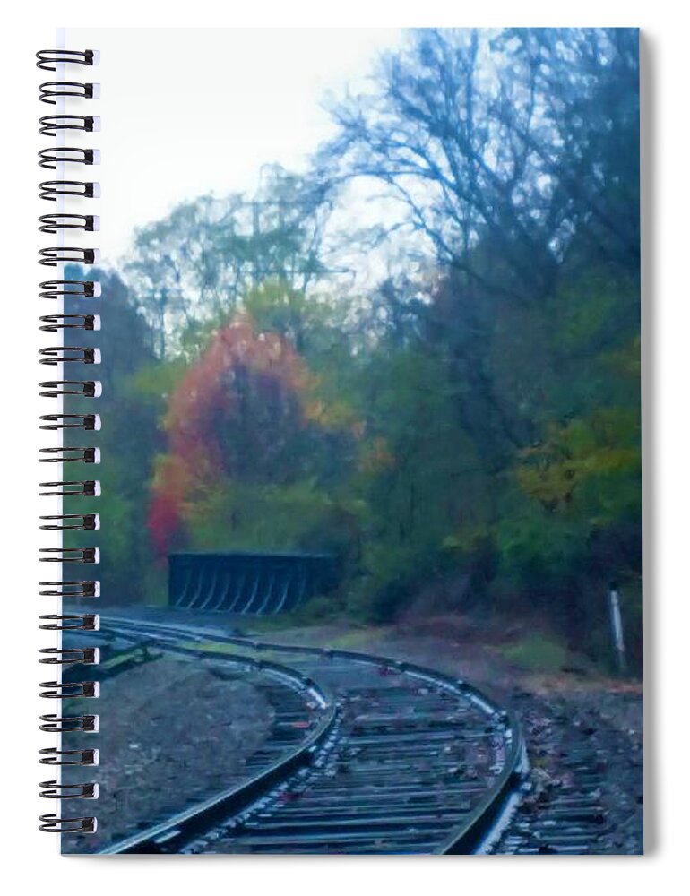  Spiral Notebook featuring the photograph Towners Woods Tracks by Brad Nellis